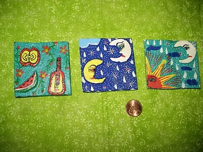 ONE Refrigerator Magnet Hand Carved & Hand Painted Oaxaca Art Great XMAS Gift  • $4.95