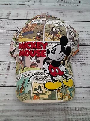 Disney Baseball Hat Cap Strapback Mickey Mouse Cartoon All Over Print Classic • $15.29