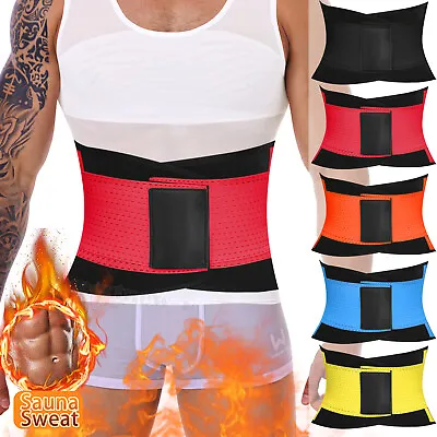 Waist Trainer Sweat Belt Men Women Body Cincher Shaper Tummy Wrap Slim Band Wrap • £9.05