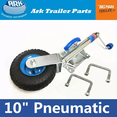 Ark 10  Trailer Pneumatic Jockey Wheel U-Bolts Style JWN10SUP • $135