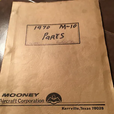 1970 Mooney M10 Parts Manual • $131.44