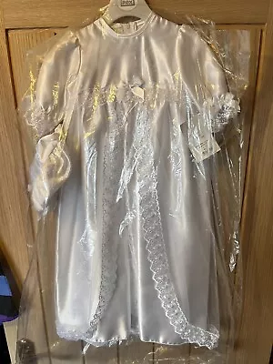 £1.99 • Buy New With Tags - Pex White Satin Christening Gown - 6- 12 Mths