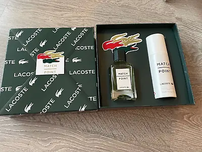 BNIB Lacoste Match Point 100ml EDT + 150ml Deodrant Spray Gift Set • £49