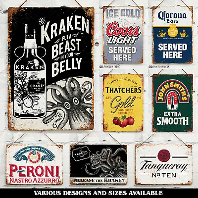 £6.82 • Buy PUB Collection Metal Wall Sign Bar Garage Shed Mancave Beer Lager Gin Cider Rum