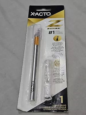 New X-ACTO Z Series With Safety Cap #1 Knife Gold/Silver Zirconium Nitride Blade • $10.99