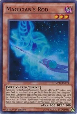 *** Magician's Rod *** 1st Edition Super Rare Mint/nm Mp17-en074 Yugioh! • $5.95