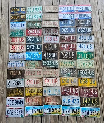 Vintage Mixed Lot Of 65 Ohio USA License Plates 50s 60s 70s 80s 90s  • $102.50