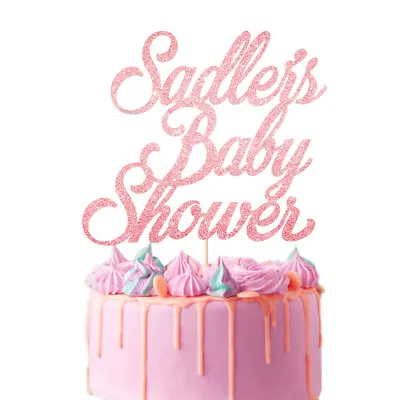 Personalised Baby Shower Cake Topper Multicolor Cake Decoration Party Decoration • £3.49