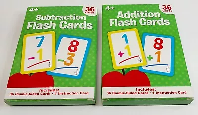 Lot Of 2 Packs Math Flash Cards Addition Subtraction Double Sided Self Teach GUC • $6.97