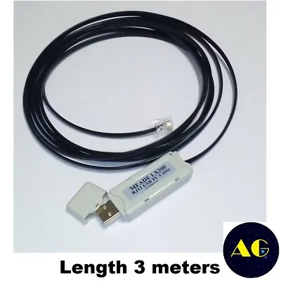 USB PC RJ12 Interface Cable 3m For Meade LX200 LX400 LX600 • $29