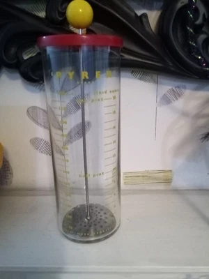 £12 • Buy Pyrex Yellow Red Measuring Pint Jug Vintage