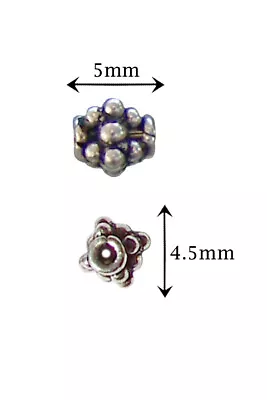 Antiqued .925 Sterling Silver Bali Spacer Beads (4 Pieces) • $4