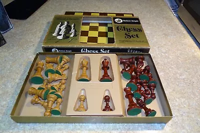 Vintage ARRCO Gallant Knight Chess Set Weighted Felted 3 7/8  King • $23