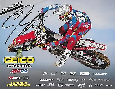 Jordon Smith Supercross Motocross Signed Autographed Honda 9x12 Photo Card. • $64.99