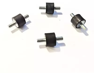 4 Rubber Vibration Isolator Mounts (1  Dia X 3/4  Thk) 5/16-18 X 5/8  Long Studs • $17.99