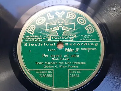 Berlin Mandolin And Lute Orchestra Turkish March Polydor 78 RPM 10  Germany • $25