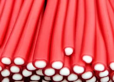 VALENTINES SWEETS Strawberry Pencil Cable Chewy Retro Red • £4.25