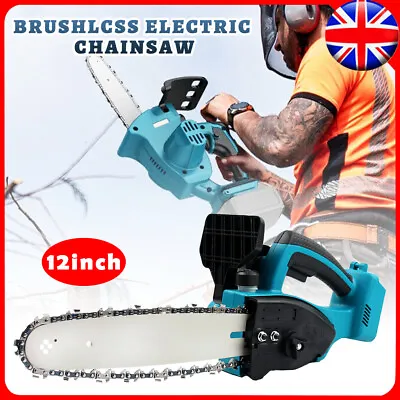 12in Cordless Electric Saw Chainsaw Wood Cutting Machine Power Tools For Makita • £39.99