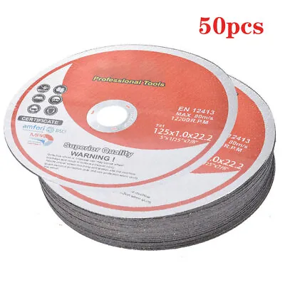 50Pcs 5 X.040 X7/8  Cut-off Wheel - Metal & Stainless Steel Cutting Discs • $26.55