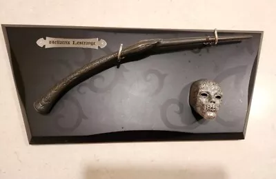 Harry Potter Bellatrix Lestrange Wand And Plaque With Death Eaters Mask  The... • $80