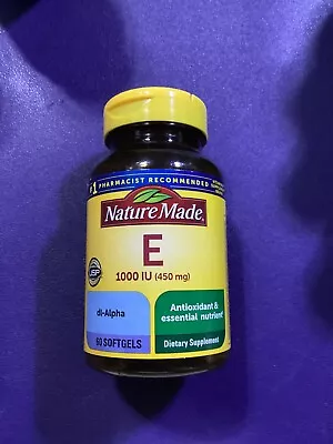 Nature Made Vitamin E 1000 Iu (450 Mg) 60 Sgels • $16.95