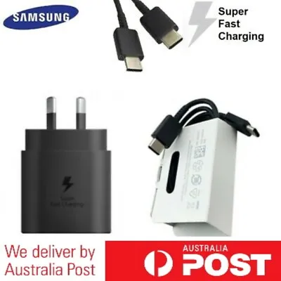 Genuine Original Samsung 25W Super FAST Wall Charger For Note 10/S20/S21/S22+S24 • $16.49