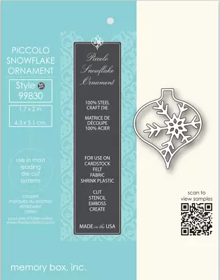 Memory Box Die Piccolo Snowflake 99830 • $9.99