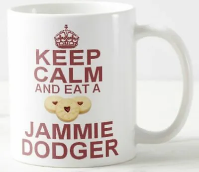 KEEP CALM AND EAT A JAMMIE DODGER ~ MUG ~ Jammy Dodgers Biscuits Carry On Mugs • £5.99