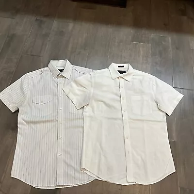 Banana Republic Express Shirt Linen Cotton Slim Fit Men's Small Short Sleeve • $1.25