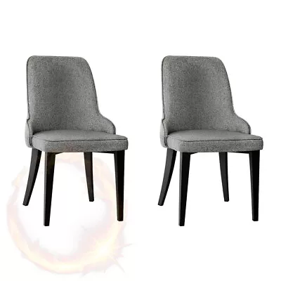$116.77 • Buy Artiss Fabric Dining Chairs Grey Set Of 2