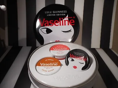 Lulu Guinness Doll Face Limited Edition Vaseline Tin With 3 Vaseline Lip Balms • £11