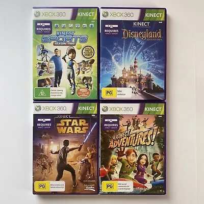 Kinect Sports Season 2 + Disneyland Adventures + Star Wars (2011) XBOX 360 Lot • $32