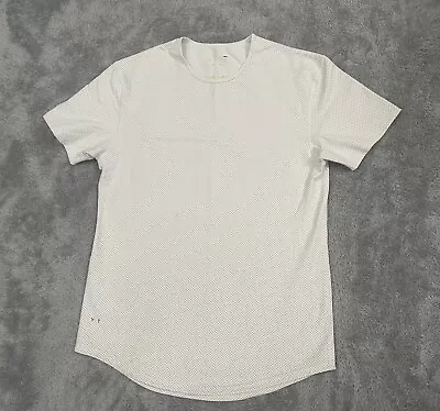 Bylt Mens Drop Cut Lux T-shirt Size Large White Short Sleeve Polka Dot Cotton • $17