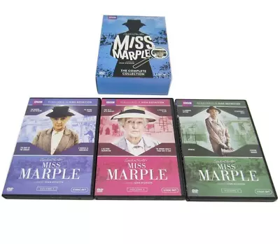 MISS MARPLE The Complete Series Collection Seasons 1-3 (DVD 9 Disc Set) Region 1 • $24.99