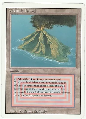 Revised Edition  MTG  Volcanic Island   Magic Dual Land LP • $625.99