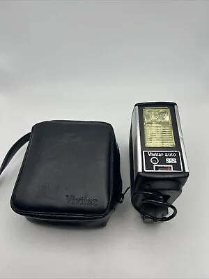 Vivitar Auto 252 Electronic Camera Flash Unit And Carrying Case • $15.97