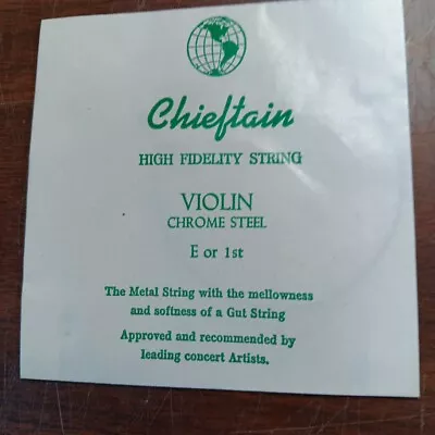 1 Chieftain Violin E String Chrome Steel 4/4 Ball End West Germany 70s Rare NOS • $6