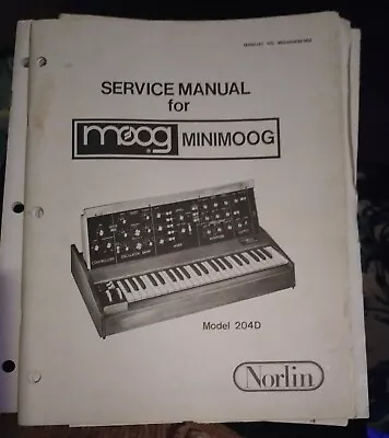 MOOG MINIMOOG Service MANUAL Model 204D VINTAGE SYNTH • $64