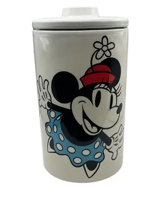 Disney Minnie Mouse Up Close Large Ceramic Canister Kitchen Decor New • $49.95