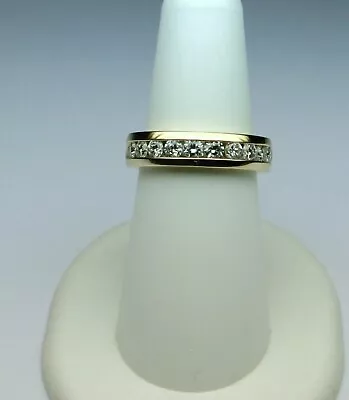 0.50 Ct Real Moissanite Men's Engagement & Wedding Ring 14K Yellow Gold Plated • $82.50