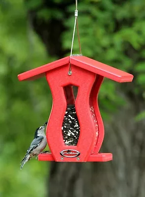 Kettle Moraine Small Recycled Curved Hopper Bird Feeder Sunflower Peanut • $44