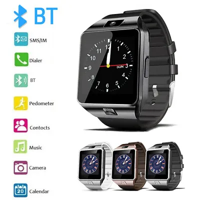$22.69 • Buy Bluetooth Smart Watch Touch Screen With Camera Support 2G SIM For IPhone Android