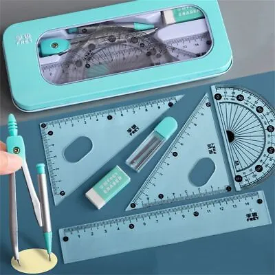 £6.78 • Buy Tool Compasses Set Straight Ruler Math Drawing Tool Geometry Protractor