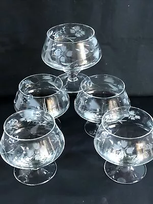 Vintage Crystal Shrimp Cocktail Chillers/Caviar Five 5 1960's AVITRA? Pre-owned • $39.48