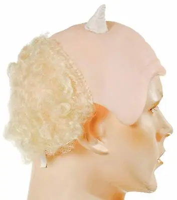 Satyr Little Devil Blonde Bald Top With Horn Lacey Wig Costume Accessory Lw261bl • $11.28