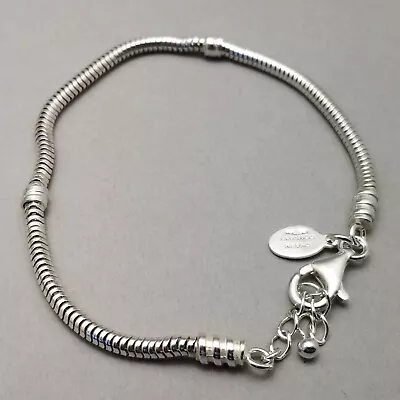 Charm Company Sterling Silver Snake Chain Bracelet Hallmarked 9.1g 22cm (8.5 ) • £23.99