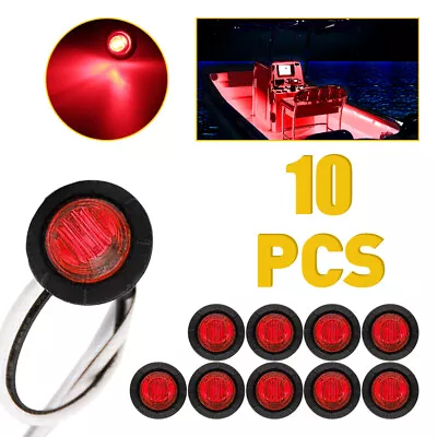 Red LED Clearance Marker Side Identification Lights Truck Lamp Pickup Trailer 10 • $11.99