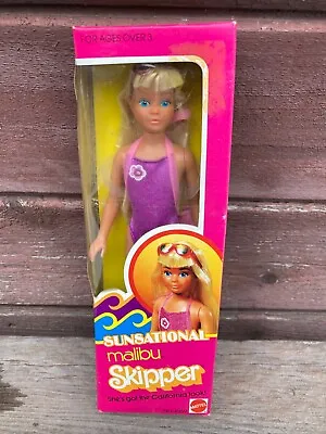 Vtg  1981 Barbie Sunsational Malibu Skipper Doll 1069 Mib • $39.95