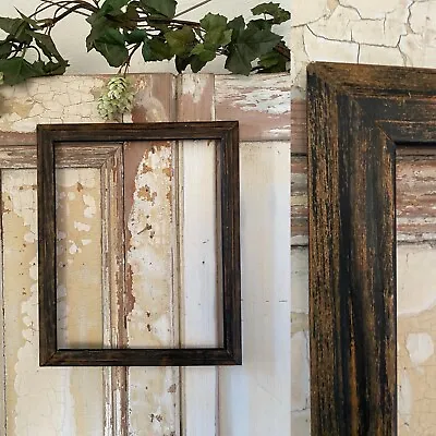 Old FRAME Oak  Wooden Painting Picture Frame 11.5 X 9  FABULOUS Patina/Shape • £21.89