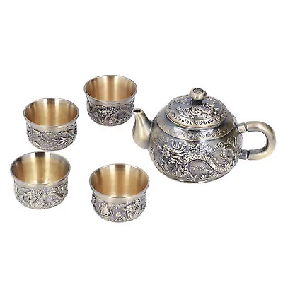 Tea Pot Vintage Luxurious Relief Pattern Moroccan Tea Set For Home Office DGD • $44.51